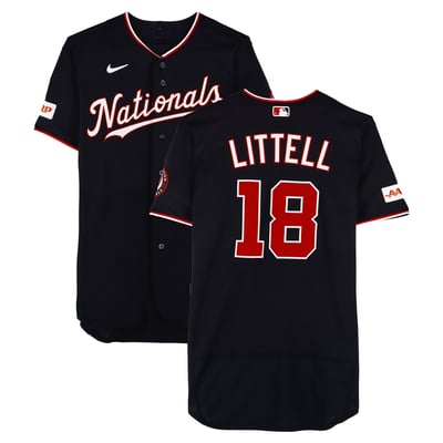 Zack Littell Washington Nationals Fanatics Authentic Game-Used #18 Navy Jersey Worn During Games Played on April 14, May 15, and July 10, 2026