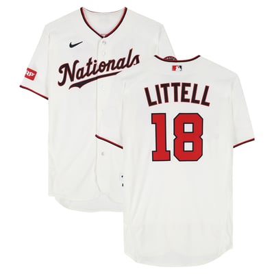 Zack Littell Washington Nationals Fanatics Authentic Player-Issued #18 White Jersey from the 2026 MLB Season