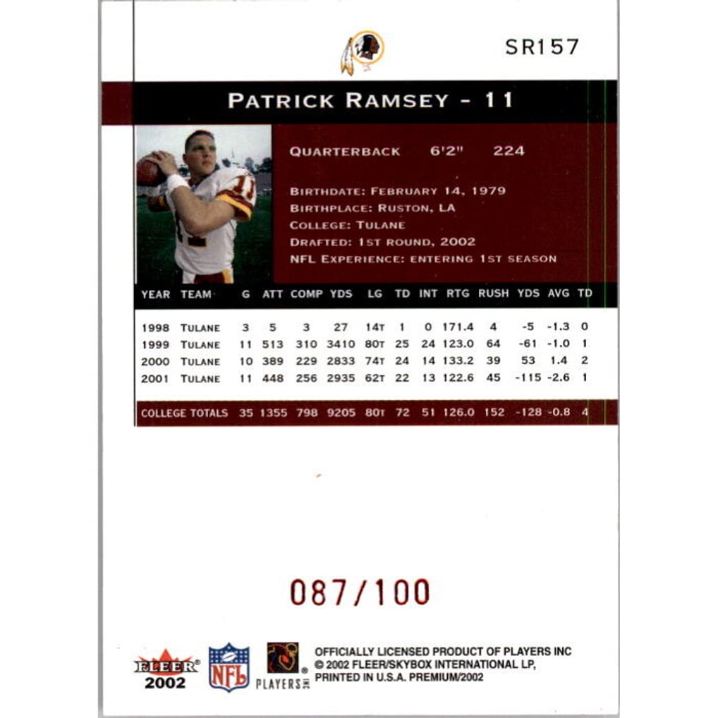 2002 Fleer Premium Star Ruby #157 Patrick Ramsey