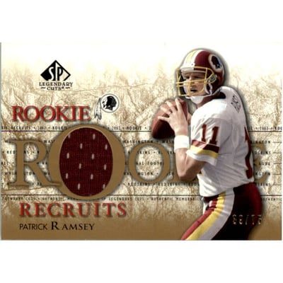 2002 SP Legendary Cuts Rookie Recruits Jerseys Gold #RRPR Patrick Ramsey