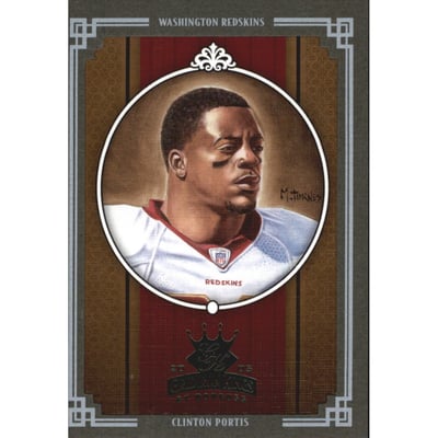 2005 Throwback Threads Gridiron Kings Framed Green #7 Clinton Portis