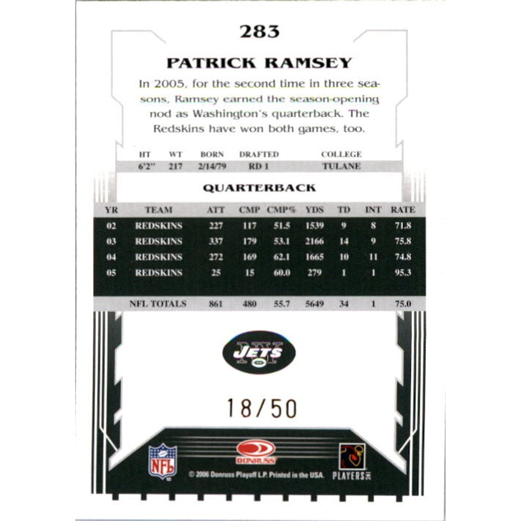 2006 Select Gold #283 Patrick Ramsey