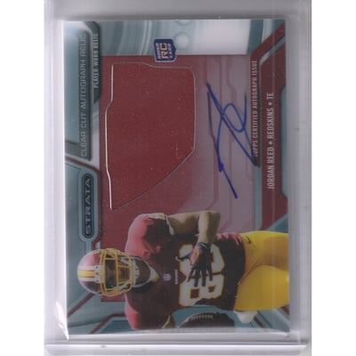 2013 Topps Strata Clear Cut Rookie Relic Autographs #CCARJRE Jordan Reed