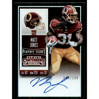 2015 Panini Contenders Playoff Ticket #226A Matt Jones AU/199 EXCH