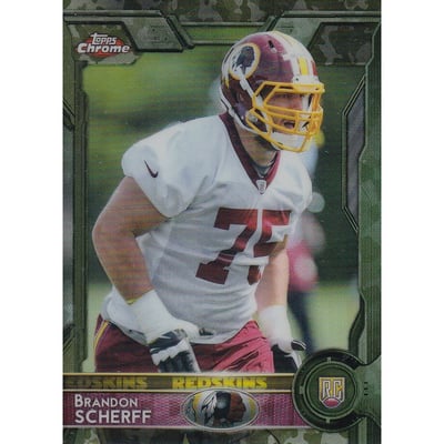 2015 Topps Chrome Mini Camo Refractors #117 Brandon Scherff