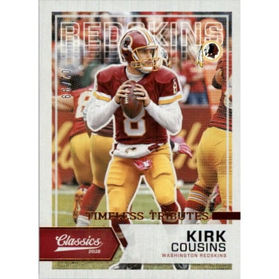 2016 Classics Timeless Tributes Bronze #28 Kirk Cousins