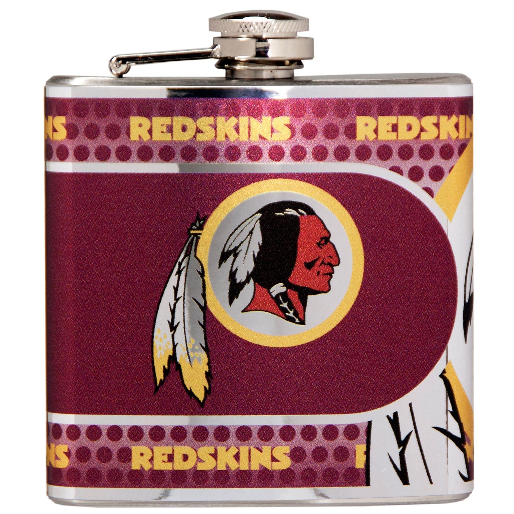 Washington Redskins Silver 6oz. Stainless Steel Hip Flask