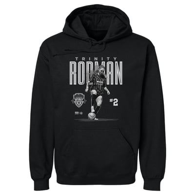 Trinity Rodman Washington Spirit 500 Level Player Graphic Fleece Hoodie - Black