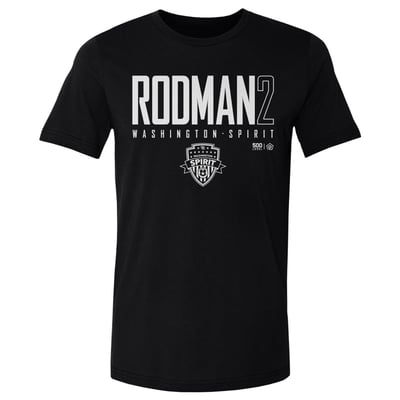 Trinity Rodman Washington Spirit 500 Level Player Graphic T-Shirt - Black