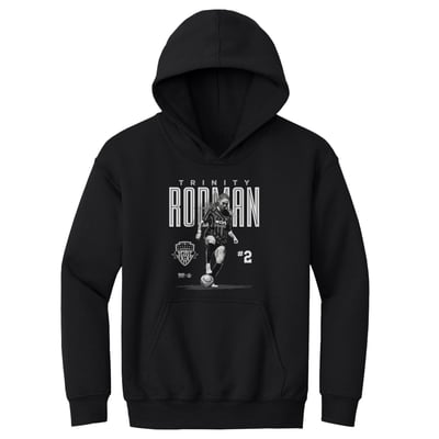 Trinity Rodman Washington Spirit 500 Level Youth Player Graphic Fleece Hoodie - Black