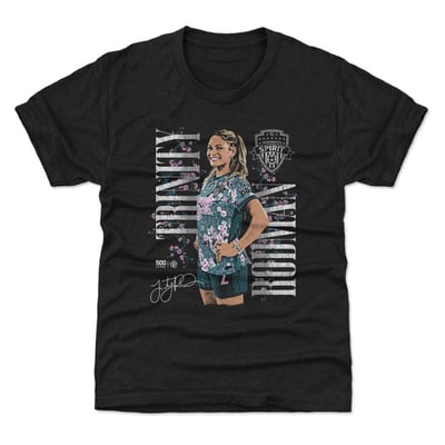 Trinity Rodman Washington Spirit 500 Level Youth Player Graphic T-Shirt - Black