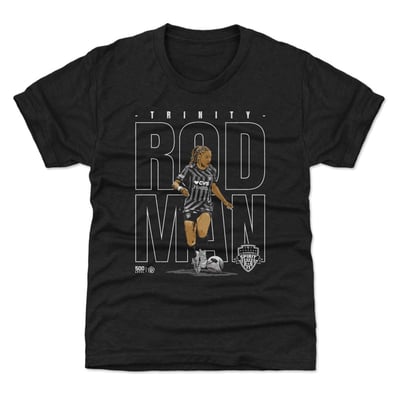 Trinity Rodman Washington Spirit 500 Level Youth Player Graphic T-Shirt - Black