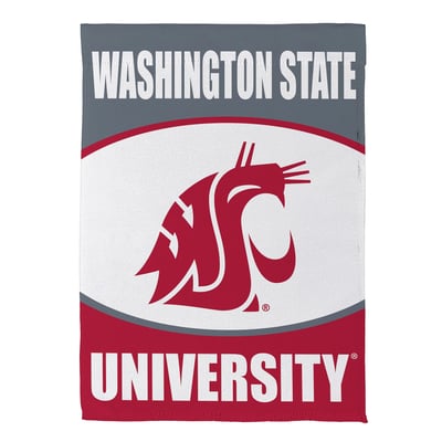  Washington State Cougars 12.5" x 28" Scoped Logo Double-Sided Suede Garden Flag