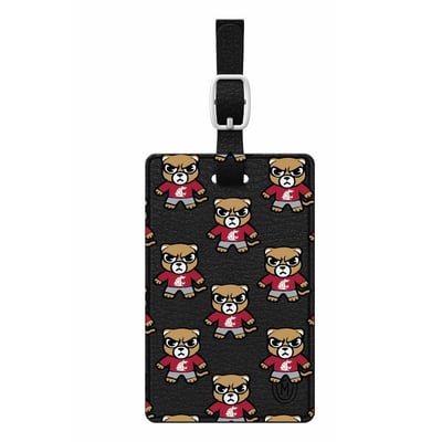 Washington State Cougars Mascot Tokyodachi Luggage Tag - Black