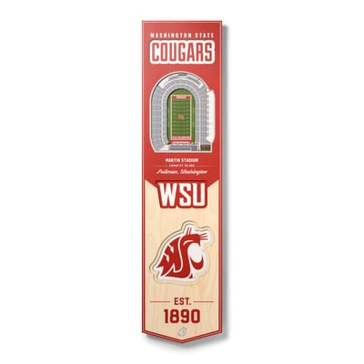 Washington State Cougars Fanpoint 8'' x 32'' 3D StadiumView Banner