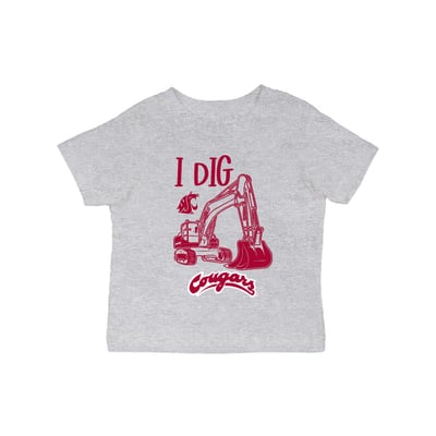 Washington State Cougars Vive La Fete Infant Excavator T-Shirt - Gray
