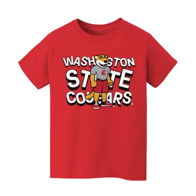 Washington State Cougars Vive La Fete Infant Mascot & Name T-Shirt - Red