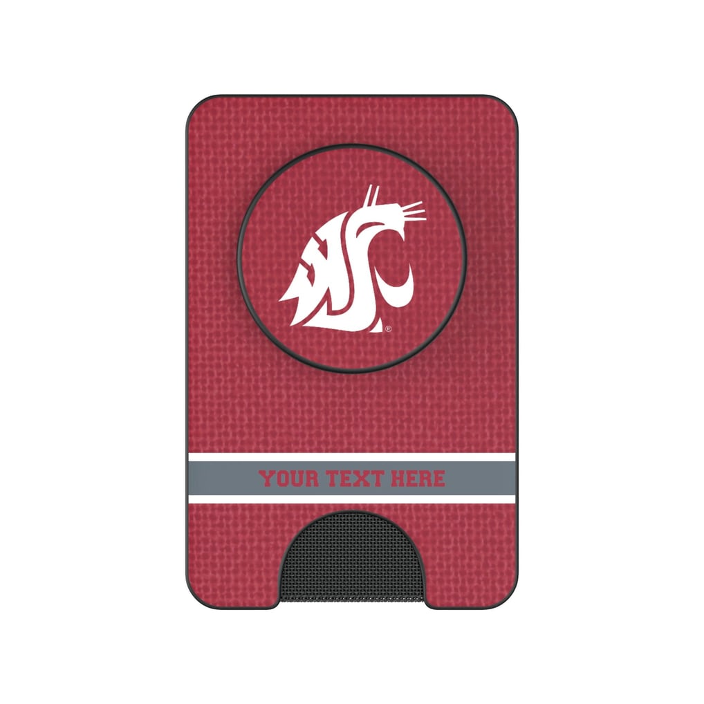 Washington State Cougars Keyscaper Personalized Endzone Solid PopSockets Magnetic Wallet
