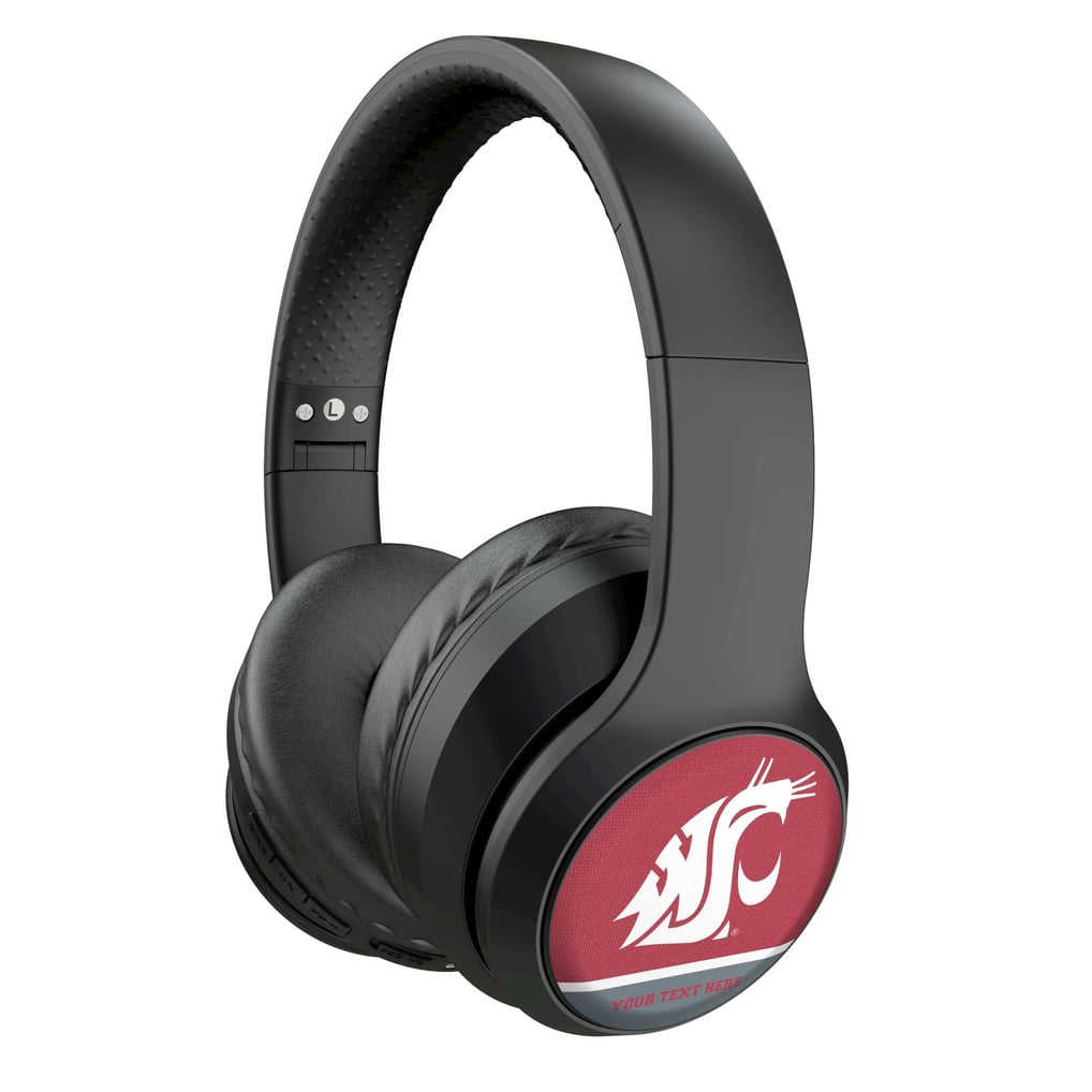 Washington State Cougars Keyscaper Personalized Endzone Solid Wireless Bluetooth Headphones With Case