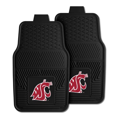 Washington State Cougars Logo Brands Two-Piece Vinyl Car Mat Set