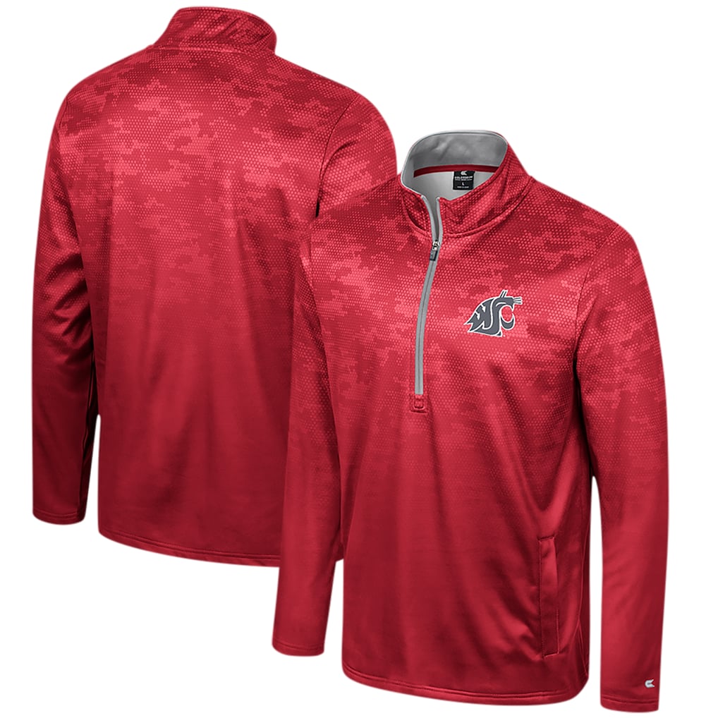 Washington State Cougars Colosseum The Machine Half-Zip Jacket - Crimson