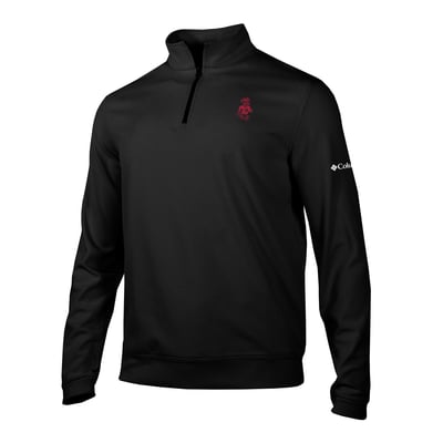  Washington State Cougars Columbia Grainline Quarter-Zip Pullover - Black