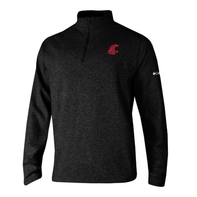  Washington State Cougars Columbia Swingcraft Quarter-Zip Pullover - Black