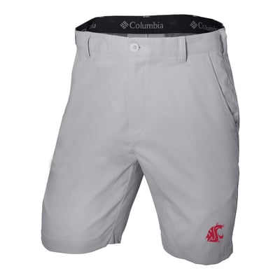  Washington State Cougars Columbia Omni-Wick Lie Angle Shorts - Gray