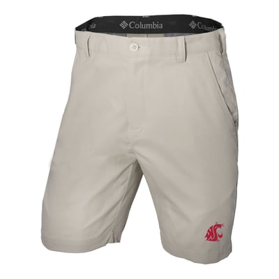  Washington State Cougars Columbia Omni-Wick Lie Angle Shorts - Tan