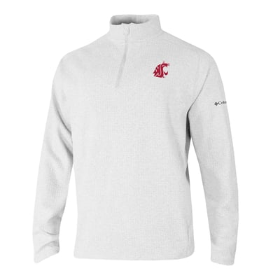  Washington State Cougars Columbia Swingcraft Quarter-Zip Pullover - White