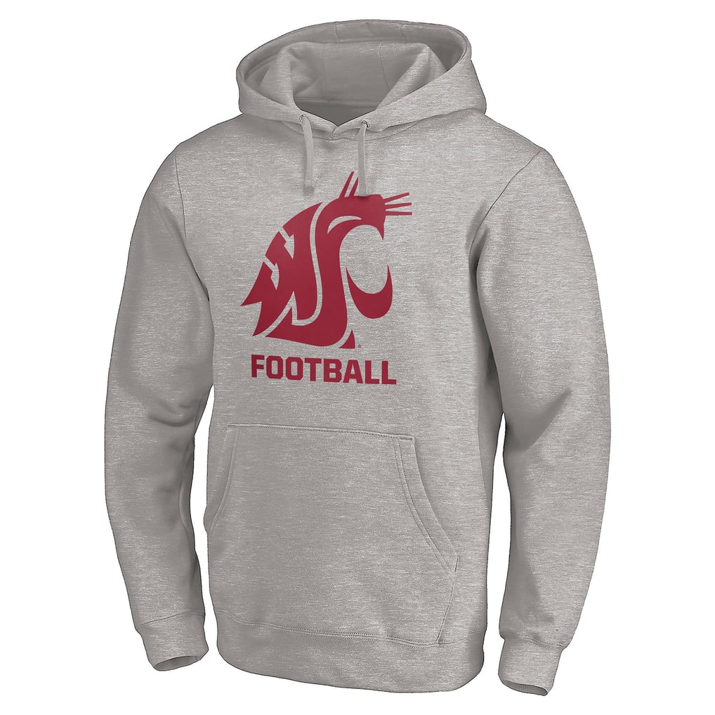 Washington State Cougars Personalized Any Name & Number One Color Pullover Hoodie - Heathered Gray