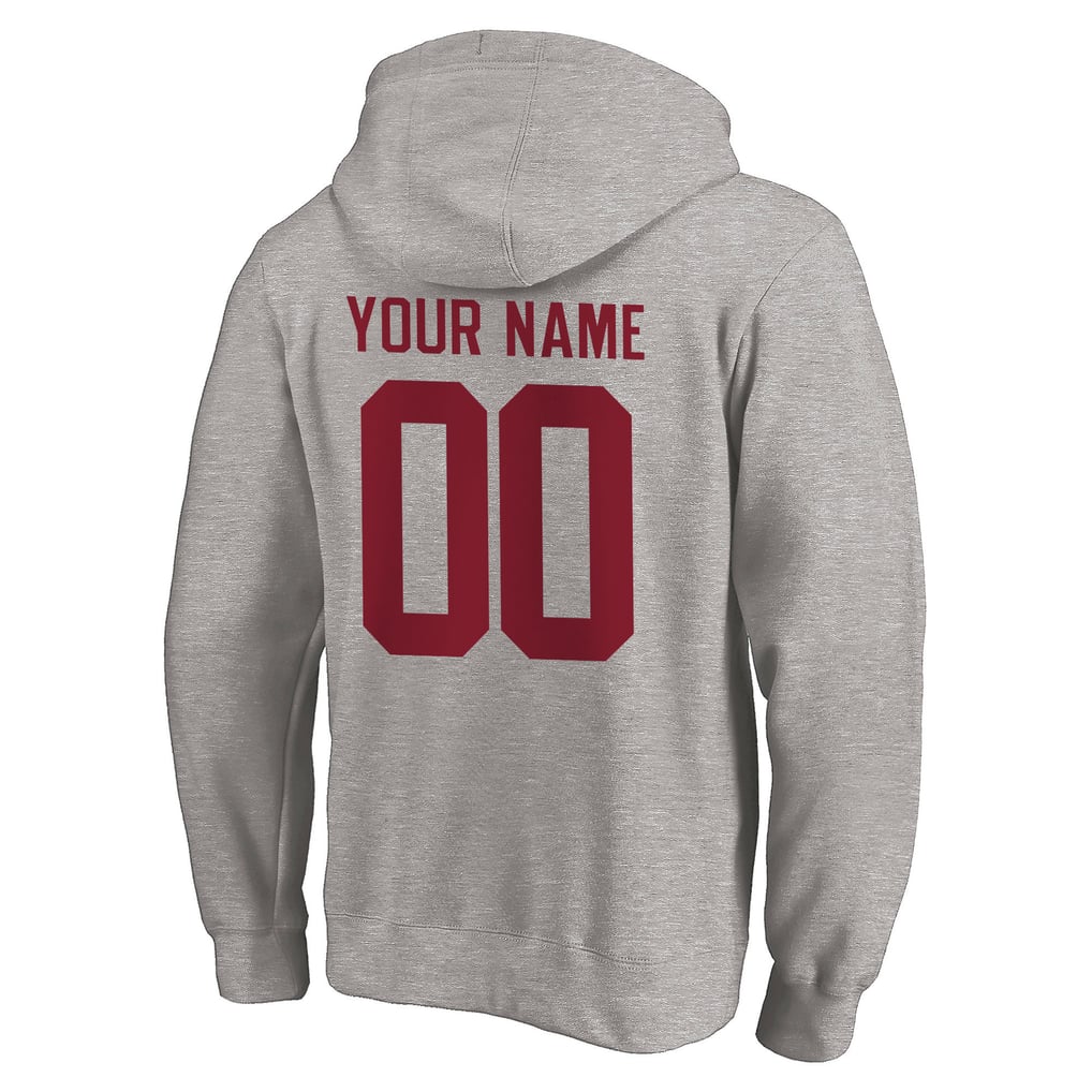 Washington State Cougars Personalized Any Name & Number One Color Pullover Hoodie - Heathered Gray
