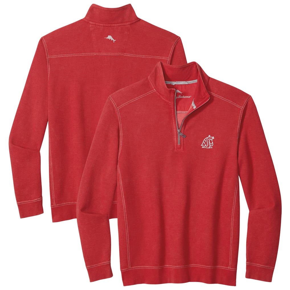 Washington State Cougars Tommy Bahama Montego Bay Half-Zip Jacket - Crimson