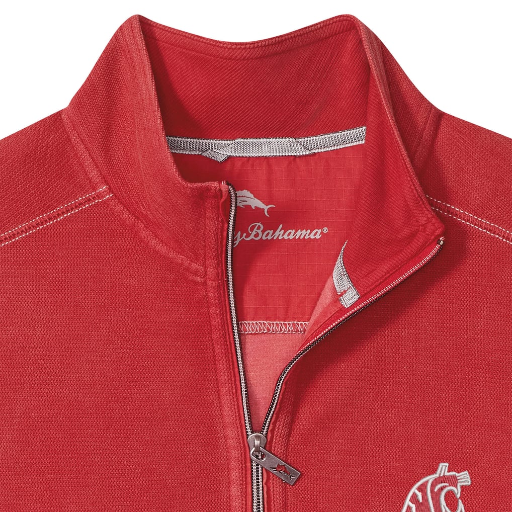 Washington State Cougars Tommy Bahama Montego Bay Half-Zip Jacket - Crimson