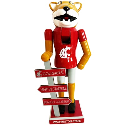 Washington State Cougars 12" Mascot Nutcracker