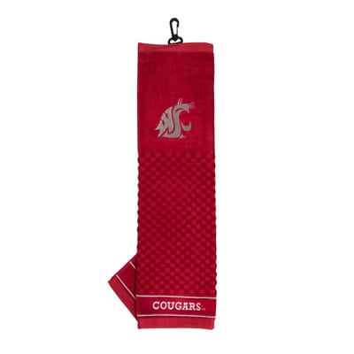 Washington State Cougars 16" X 22" Tri-Fold Embroidered Scrubber Golf Towel