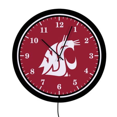 Washington State Cougars 18" Lighted Round LED Wall Clock