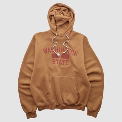 Washington State Cougars Champion 2000s Hooded Pullover Sweatshirt - Clay - XS by Fanatics Real Vintage