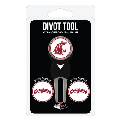 Washington State Cougars Golf Divot Tool Pack with 3 Magnetic Markers