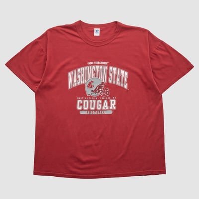 Washington State Cougars Russell 2000s T-shirt - Red - 2XL by Fanatics Real Vintage