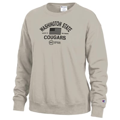 Washington State Cougars Champion Women's Operation Hat Trick Powerblend Sweatshirt - Tan