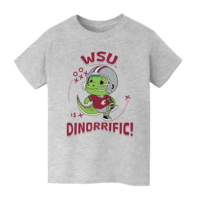 Washington State Cougars Vive La Fete Youth Dinorrific T-Shirt - Gray