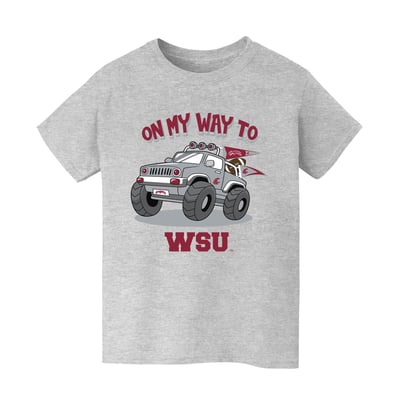 Washington State Cougars Vive La Fete Youth On My Way T-Shirt - Gray