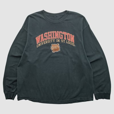 Washington Univ St Louis Bears 2000s Long Sleeve T-shirt - Black - 2XL by Fanatics Real Vintage