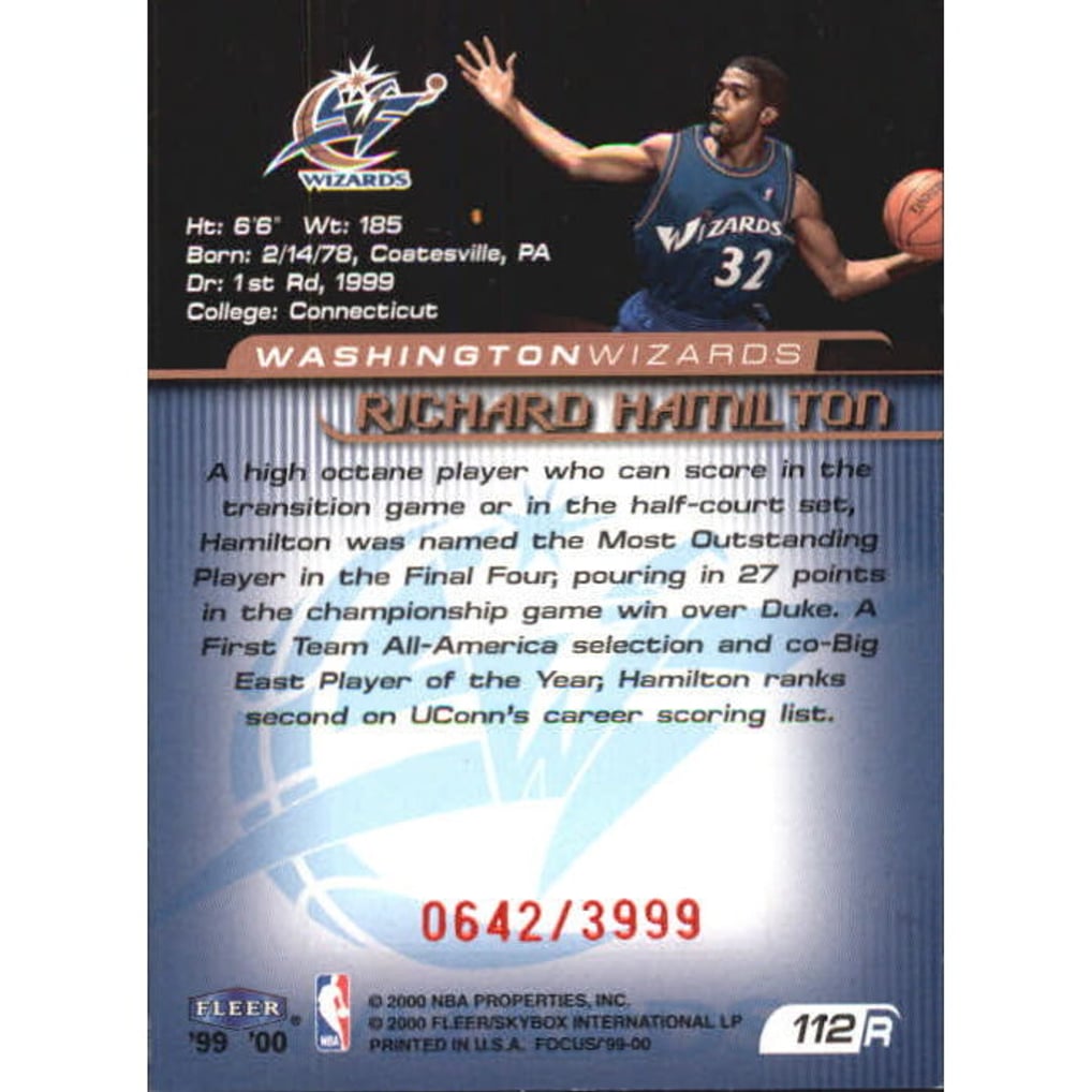 1999-00 Fleer Focus #112A Richard Hamilton SP