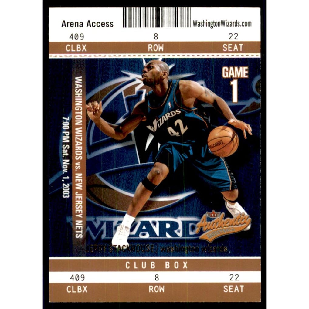2003-04 Fleer Authentix Club Box #61 Jerry Stackhouse