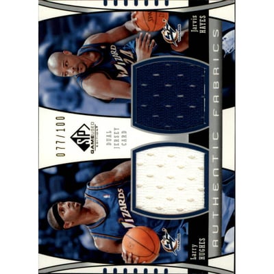 2004-05 SP Game Used Authentic Fabrics Dual #HH Larry Hughes/Jarvis Hayes