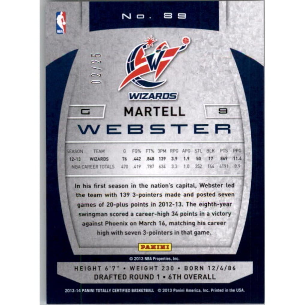 2013-14 Totally Certified Gold #89 Martell Webster
