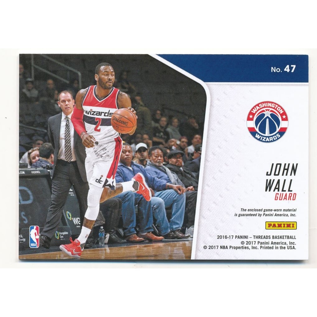2016-17 Panini Threads Materials #47 John Wall