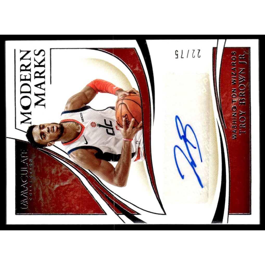 2019-20 Immaculate Collection Modern Marks Autographs #27 Troy Brown Jr.